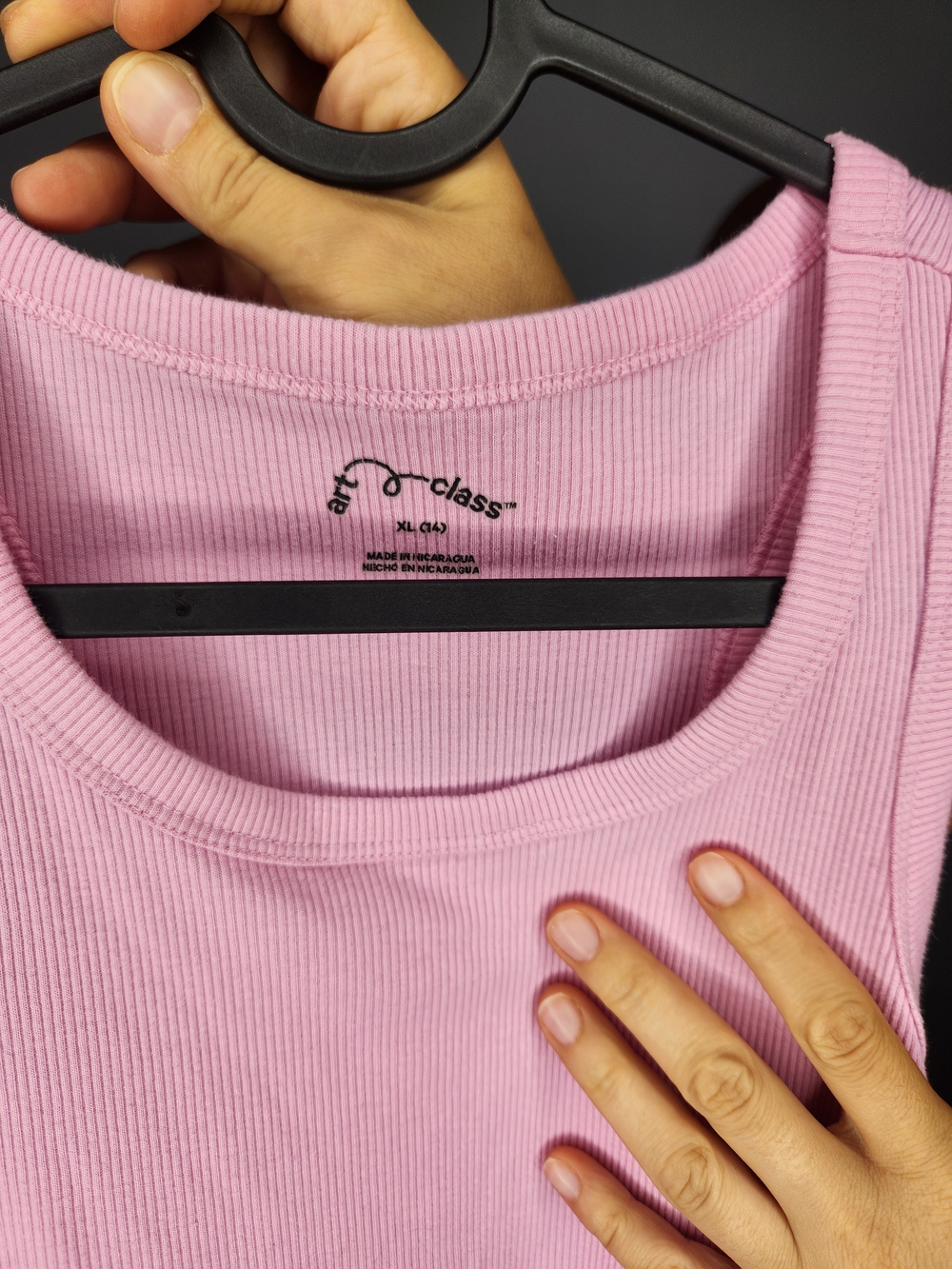 art class Size S Pink Ribbed Tank Mini Dress - Picture 4 of 6